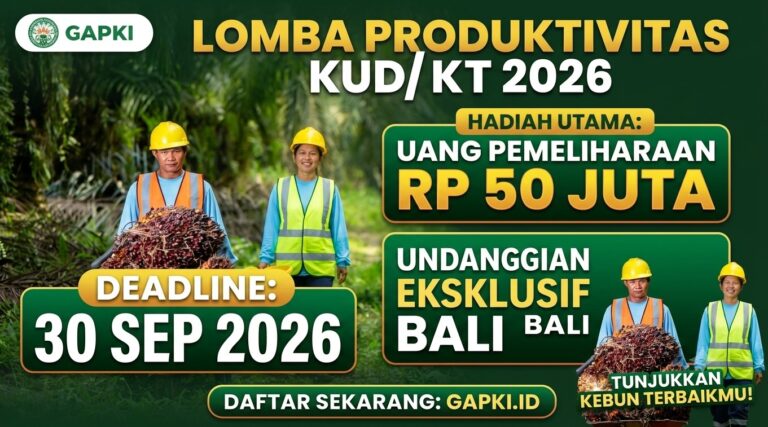 Lomba Produktivitas Kebun Sawit KUD/KT 2026, Unduh Formulir Pendaftaran di Sini!